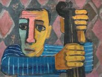 Untitled (Musician) by Albert Kotin contemporary artwork painting
