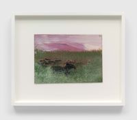 Untitled (Pink Sky, Green Field) by Frank Walter contemporary artwork painting, works on paper