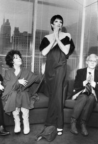 Elizabeth Taylor, Liza Minelli (in Halston) and Andy Warhol by Bill Cunningham contemporary artwork photography