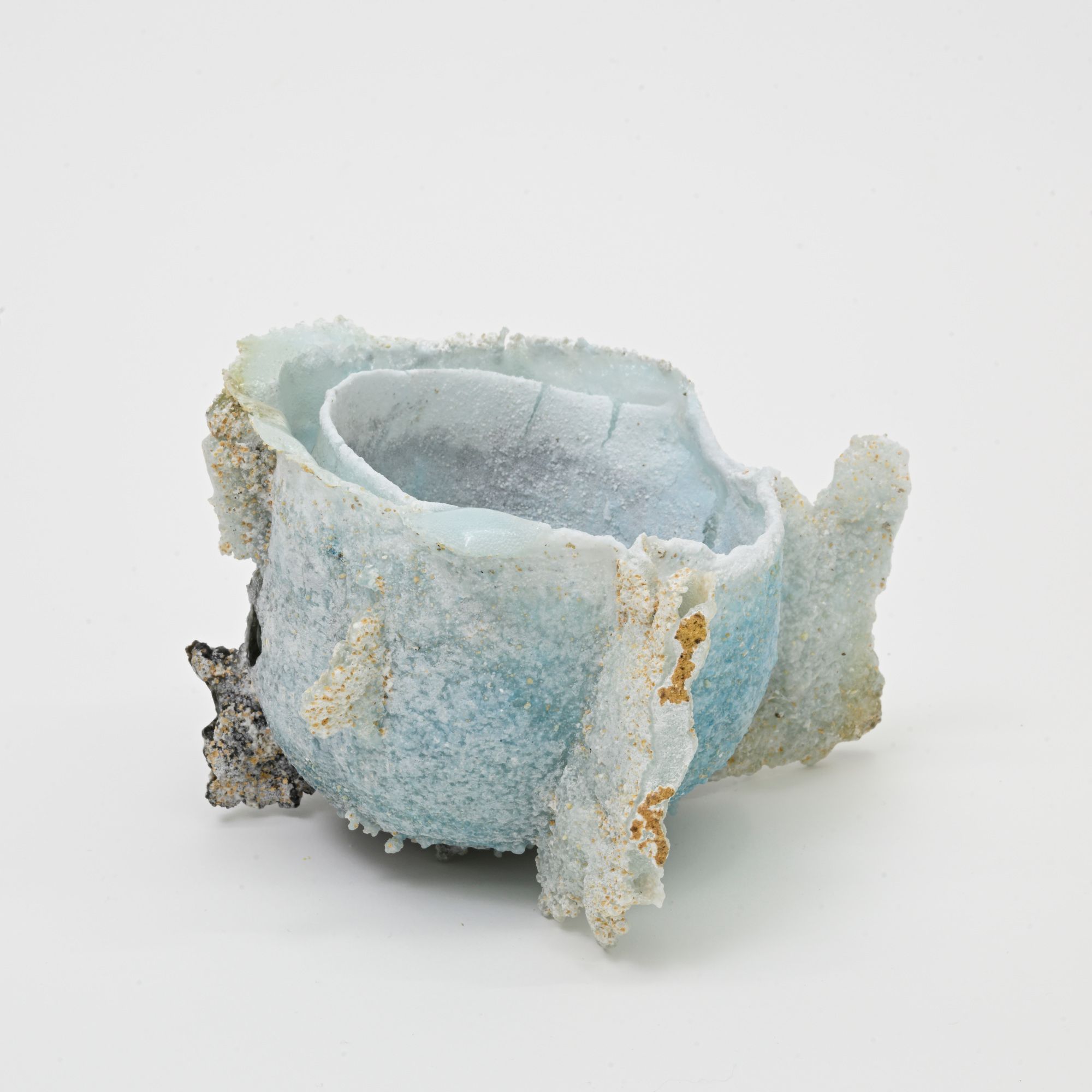 Crumbling, 2024 by Masaomi Yasunaga, Glass, copper, 10 x 16 x 15