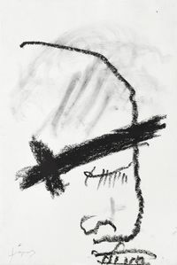 Perfil by Antoni Tàpies contemporary artwork works on paper
