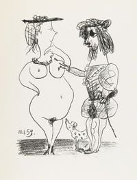 Le Seigneur et la dame by Pablo Picasso contemporary artwork print