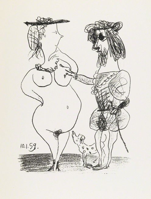Le Seigneur et la dame by Pablo Picasso contemporary artwork
