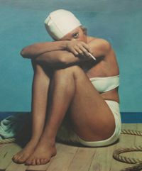 Girl in Bathing Suit by Paul Outerbridge contemporary artwork print