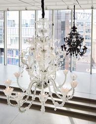 Exhibition view: Fred Wilson, Chandeliers, Pace Gallery, New York (14 September–12 October 2019). Courtesy Pace Gallery.