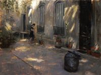 Dappled Courtyard by Aldo Balding contemporary artwork painting