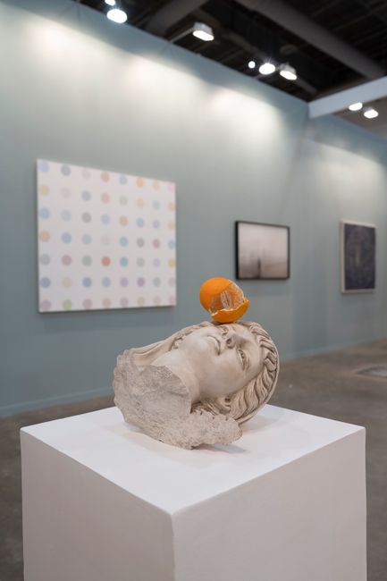 Head (Orange) by Tony Matelli contemporary artwork