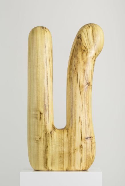 Properzia (Italian Bunny 4), wooden model by Claudia Comte contemporary artwork