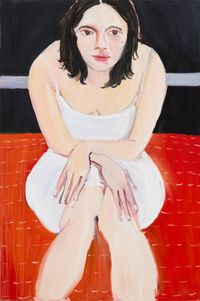 Bella in a White Slip by Chantal Joffe contemporary artwork painting