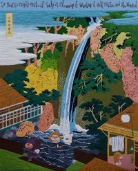 Waterfall by Woo Kukwon contemporary artwork painting, works on paper