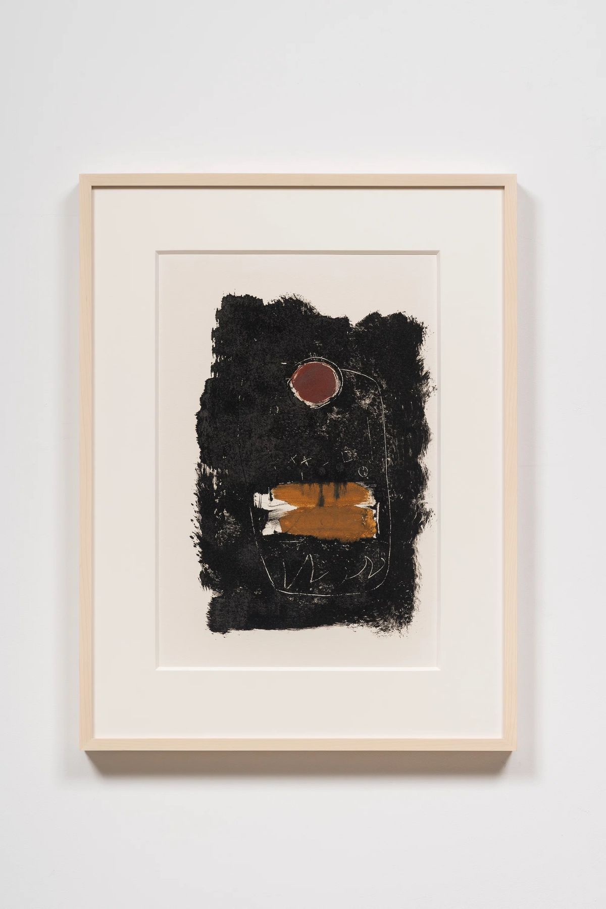 Untitled, 1974 by Adolph Gottlieb, Monotype in ink on paper, 45.1