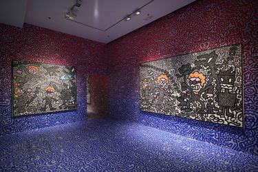 Exhibition view: Mr Doodle, Mr Doodle in Space, Pearl Lam Galleries, Hong Kong (17 November 2023–20 January 2024). Courtesy Pearl Lam Galleries.
