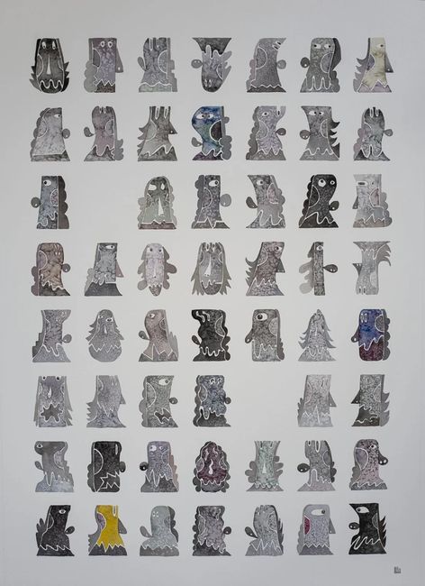 54 Heads 8-22 by Luis Lorenzana contemporary artwork