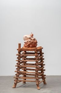 engole vento, from the series: rastapé by Josi contemporary artwork sculpture, ceramics