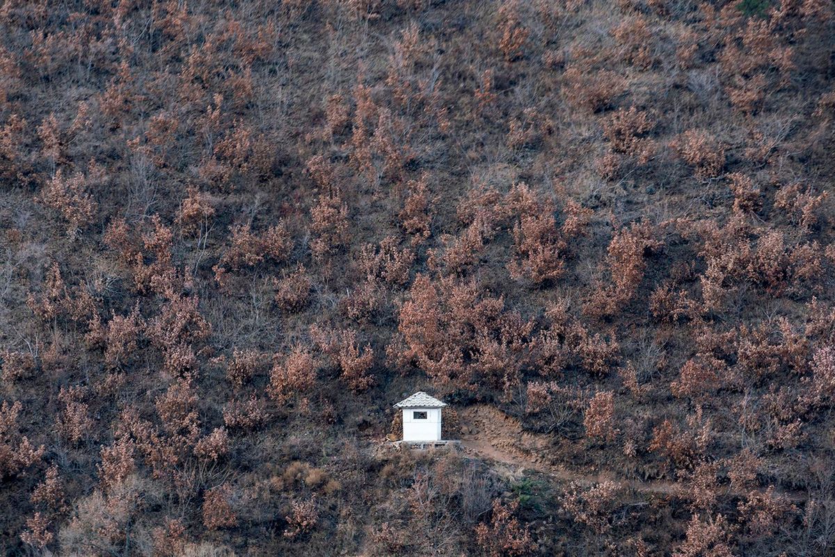 Sentry Border Sentry post, China-North Korea border, from Most People Were Silent ...