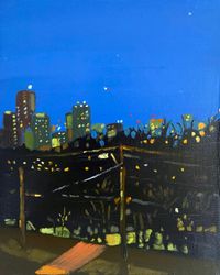 Dusk Skyline by Keiran Brennan Hinton contemporary artwork painting, works on paper