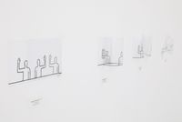 Voters Manifested by Two-dimensional Space and Folding Space by Wang Luyan contemporary artwork drawing