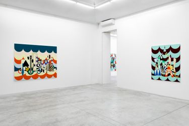 Exhibition view: Farah Atassi, Paintings, Almine Rech, Paris (5 September–3 October 2020). ©Farah Atassi. Courtesy the Artist and Almine Rech. Photo: Matt Bohli.