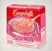 Campbell's Chicken Noodle Soup Box by Andy Warhol contemporary artwork painting, print