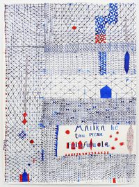 A glimpse of beautiful things (Malika he tau mena fulufuluola) by John Pule contemporary artwork works on paper, drawing