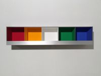 5 Colour Boxes by Adam Barker-Mill contemporary artwork installation