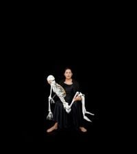 Holding the Skeleton by Marina Abramović contemporary artwork photography