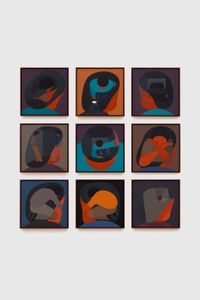 Portrait with Overlay (1 through 9) by Geoff McFetridge contemporary artwork painting