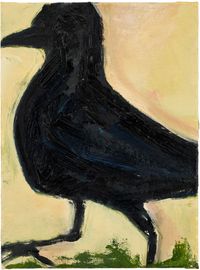 Crow (yellow) by Matthew Krishanu contemporary artwork painting