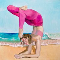 Lulu Lime - Supported Handstand by Lee Yang contemporary artwork painting