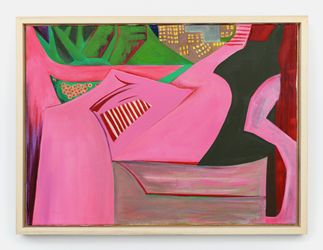 Annie PearlmanNatural Steps, (2016). Acrylic and acrylic gouache on canvas55.9 × 76.2 cm, 22 × 30 in.Photo credit: Thomas MerleCourtesy of the Artist and Xavier Hufkens, Brussels