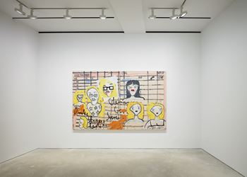 Exhibition view: Rose Wylie, painting a noun…, David Zwirner, Hong Kong (9 January–22 February 2020). Courtesy David Zwirner.