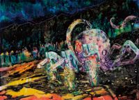 Desolate Octopod by Wang Liang-Yin contemporary artwork painting