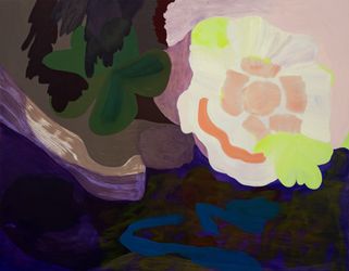 Tonee Messiah, Divided Impulses (2021). Oil on linen, 107 x 137 cm. Courtesy Gallery9, Sydney.
