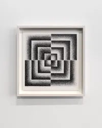 Four concentric interfering squares by Ignacio Uriarte contemporary artwork works on paper, drawing