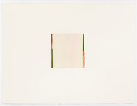 Sap Green / Opera Rose by Callum Innes contemporary artwork painting, works on paper