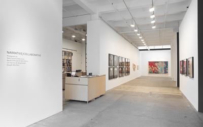 Exhibition view, Narrative Collaborative, Galerie Lelong, New York, March 31, 2016 – April 23, 2016. Courtesy Galerie Lelong, New York.