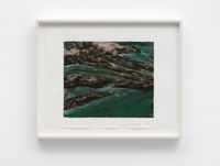 The rocky coast and the ocean by Cristina Iglesias contemporary artwork painting, print