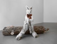 Log Lady & Dirty Bunny by Marnie Weber contemporary artwork sculpture