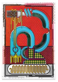 The Spaghetti Eater by Ryan McGinness contemporary artwork painting