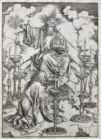 Johannes erblickt die sieben Leuchter by Albrecht Dürer contemporary artwork print