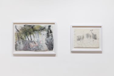 Exhibition view: Sarah Schumann, Memorials. Paintings and Drawings from the 1990s, Galerie Albrecht, Berlin (23 March–30 April 2023). Photo: Sandy Volz. Courtesy Galerie Albrecht.
