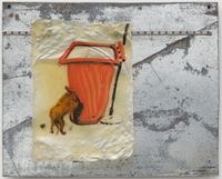 Dog. Dustbin. Stone. Insect by Yang Jian contemporary artwork painting, works on paper