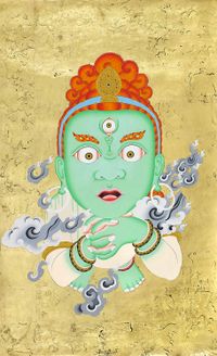 Spirit Unlimited (Green) by Tsherin Sherpa contemporary artwork painting