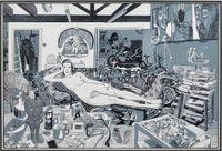 Reclining Artist by Grayson Perry contemporary artwork print