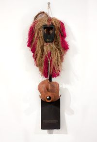 Untitled (Bearded Black Virgin with Ancestral Pig) by Newell Harry contemporary artwork sculpture