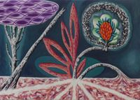 Rosa Spitzgewächs (Horizont 18) by Hartmut Neumann contemporary artwork painting