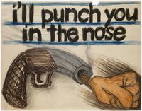 I'll punch you in the nose by Lee Lozano contemporary artwork works on paper