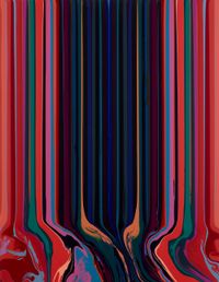 Small Mirrored: Red and Black by Ian Davenport contemporary artwork painting
