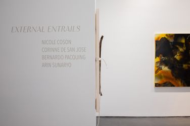 Exhibition view: Nicole Coson, Corinne De San Jose, Bernardo Pacquing, Arin Dwihartanto Sunaryo, External Entrails, Silverlens, New York (16 November 2022–7 January 2023). Courtesy Silverlens.