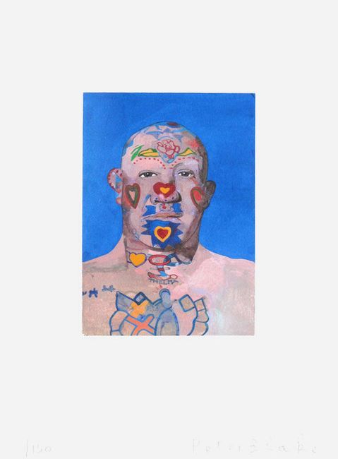 Tattooed Man by Peter Blake contemporary artwork